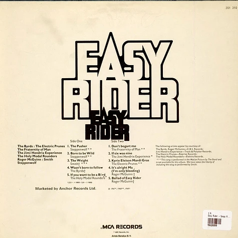 V.A. - Easy Rider - Songs As Performed In The Motion Picture