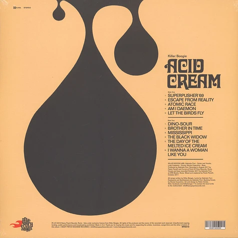 Killer Boogie - Acid Cream Black Vinyl Edition