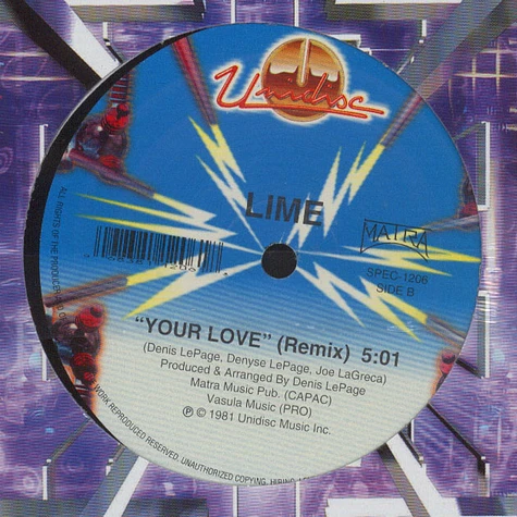 Lime - Come & Get Your Love / Your Love