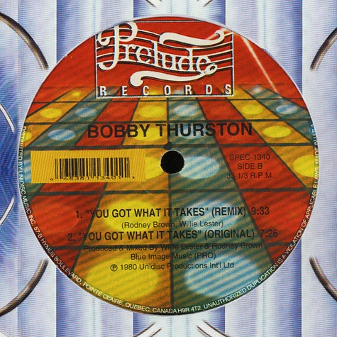 Bobby Thurston - Check Out The Groove / You Got What It Take