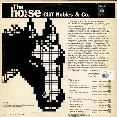 Cliff Nobles & Co - The Horse