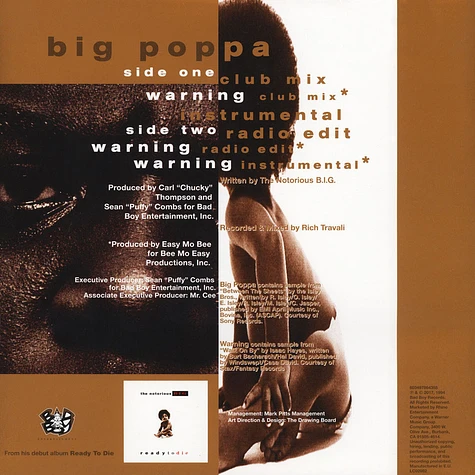 The Notorious B.I.G. - Big Poppa White Vinyl Edition