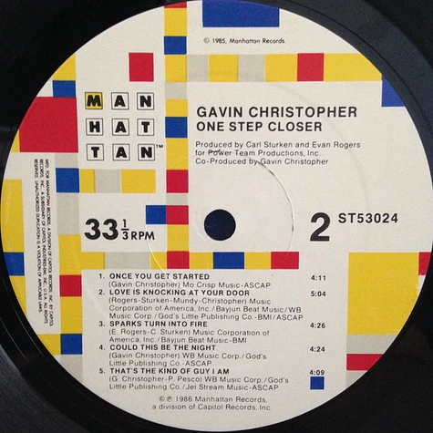 Gavin Christopher - One Step Closer