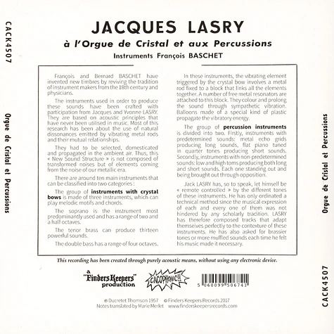 Lasry-Baschet - Les Nouvelles Structures Sonores Lasry baschet