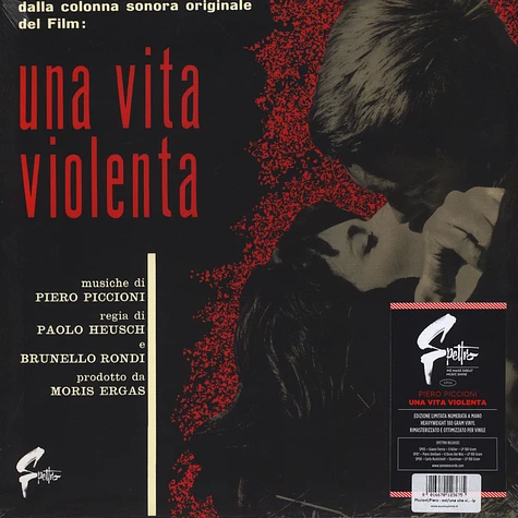 Piero Piccioni - OST Una Vita Violenta Black Vinyl Edition