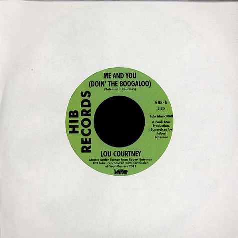 Lou Courtney / The Webs - Me And You (Doin' The Boogaloo) / Give In