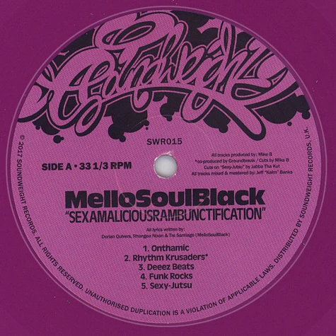 MelloSoulBlack - Sexamaliciousrambunctification Purple Vinyl Edition