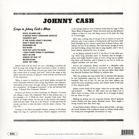 Johnny Cash - With His Hot & Blue Guitar Gatefold Sleeve Edition