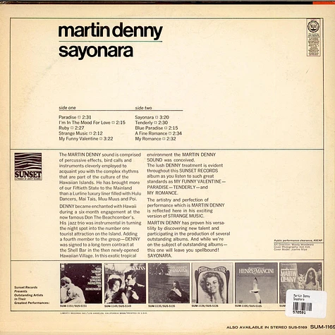 Martin Denny - Sayonara