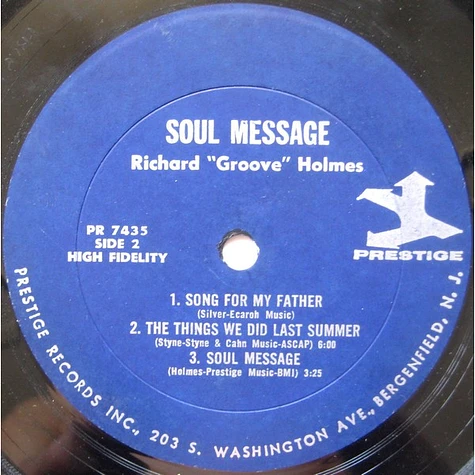 Richard "Groove" Holmes - Soul Message