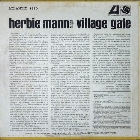 Herbie Mann - Herbie Mann At The Village Gate