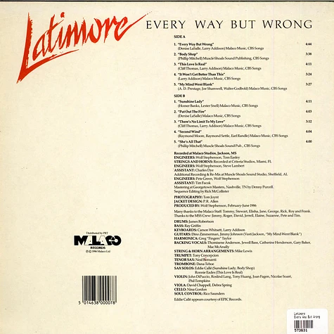 Latimore - Every Way But Wrong