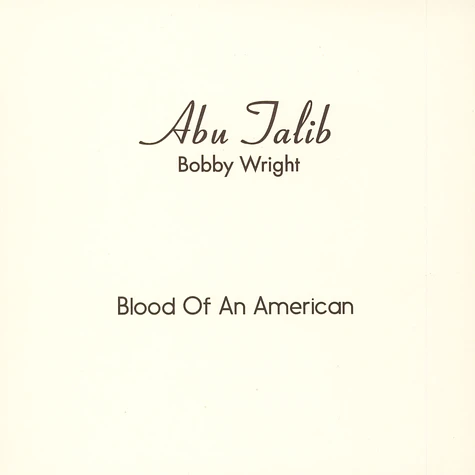 Bobby Wright - Blood Of An American