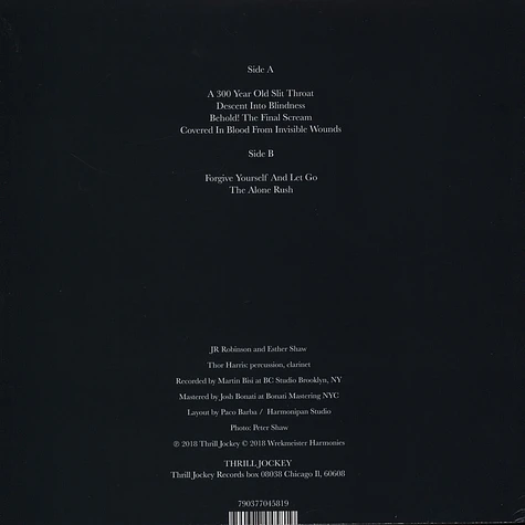 Wrekmeister Harmonies - The Alone Rush Black Vinyl Edition