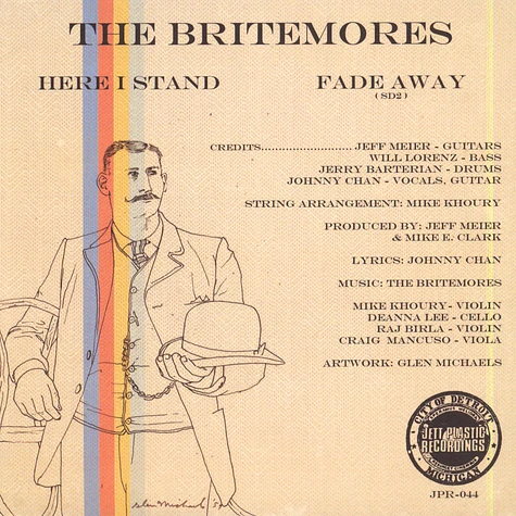 The Britemores - Here I Stand / Fade Away Yellow Vinyl Edition