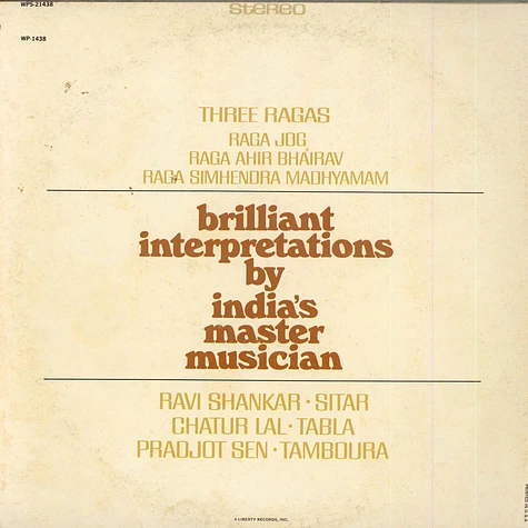 Ravi Shankar - Three Ragas