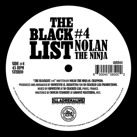 Odweeyne / Conway / Nolan The Ninja - The Blacklist #3 / The Blacklist #4 Clear Red Vinyl Edition