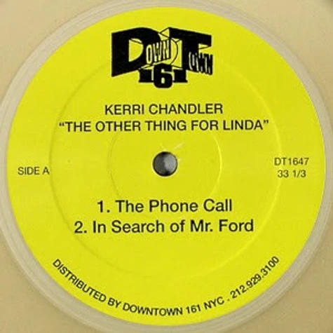 Kerri Chandler - The Other Thing For Linda Clear Golden Vinyl Version