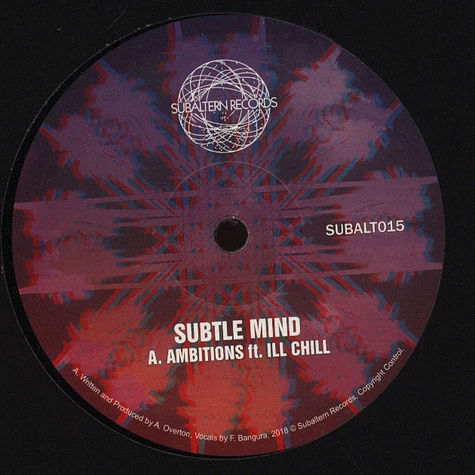 Subtle Mind - Ambitions EP Feat. Ill Chill & Saule