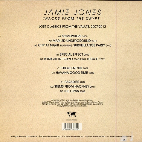Jamie Jones - Tracks From The Crypt: Lost Classics From The Vaults 2007-2012