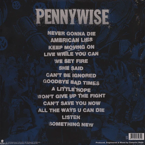 Pennywise - Never Gonna Die Black Vinyl Edition