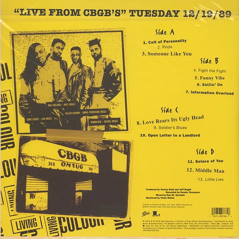 Living Colour - From The Vaults: Live From CBGB's, 12/19/89