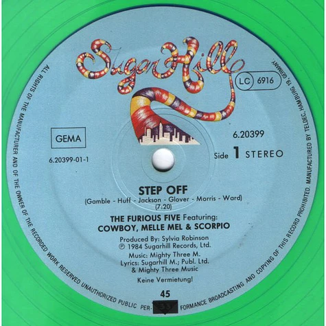 The Furious Five Featuring Cowboy, Melle Mel & Scorpio - Step Off