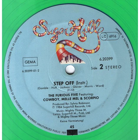 The Furious Five Featuring Cowboy, Melle Mel & Scorpio - Step Off