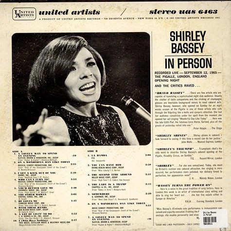 Shirley Bassey - In Person