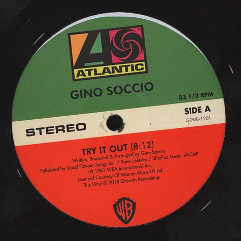 Gino Soccio - Try It Out / Dancer / It’s Alright