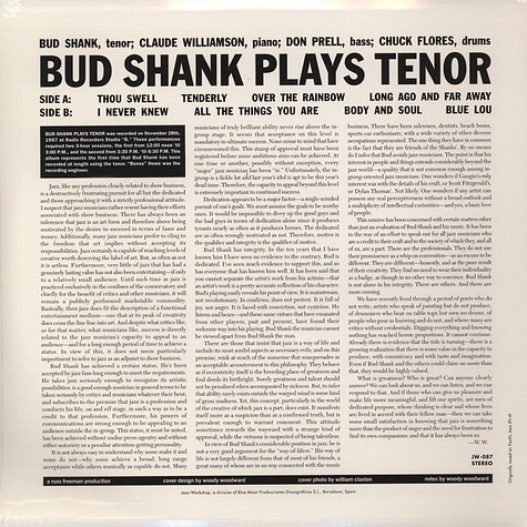 Bud Shank - Plays Tenor