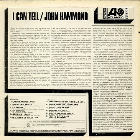 John Paul Hammond - I Can Tell