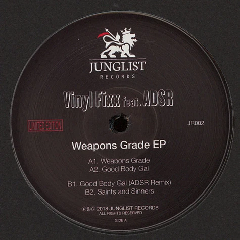 Vinyl Fixx - Weapons Grade EP Feat. ADSR