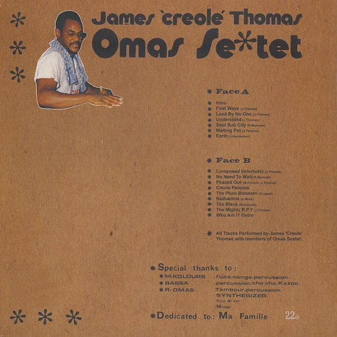 James Creole Thomas - Omas Sextet
