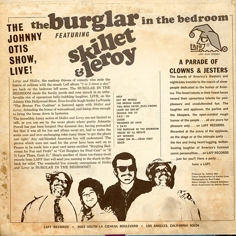 The Johnny Otis Show Featuring Skillet & Leroy - The Burglar In The Bedroom