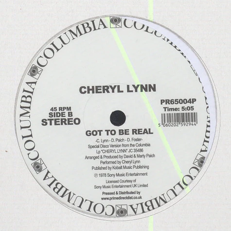 Cheryl Lynn - You Saved My Day / Got to Be Real