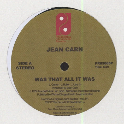 Jean Carn - Was That All It Was / Don't Let It Go to Your Head
