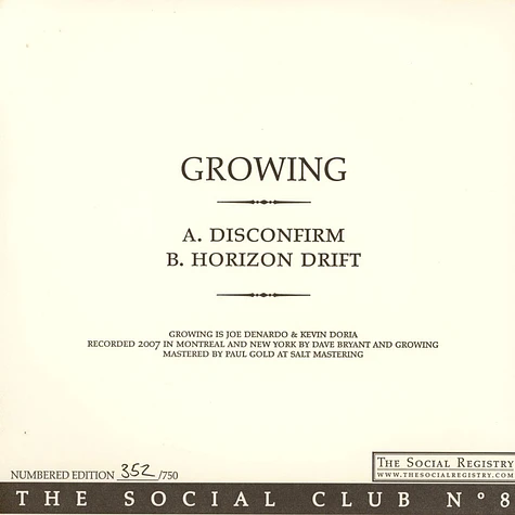 Growing - The Social Club Nº8