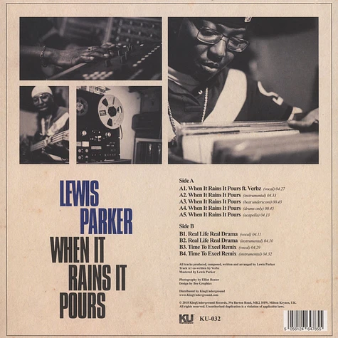 Lewis Parker - When It Rains It Pours EP Black Vinyl Edition