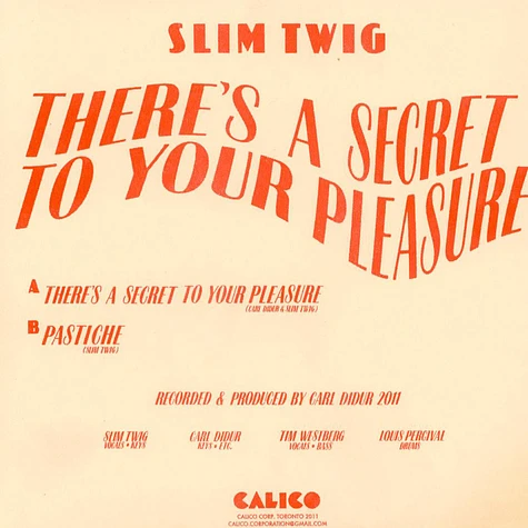 Slim Twig - There's A Secret To Your Pleasure