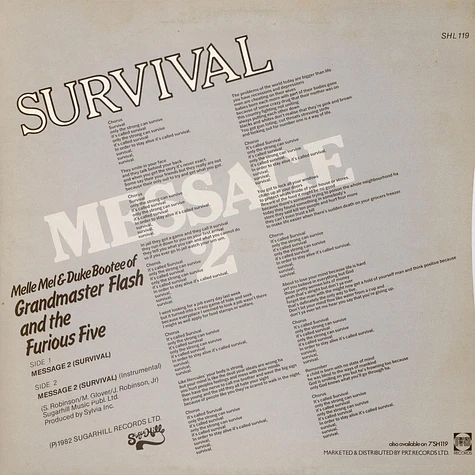 Melle Mel & Duke Bootee - Message 2 (Survival)