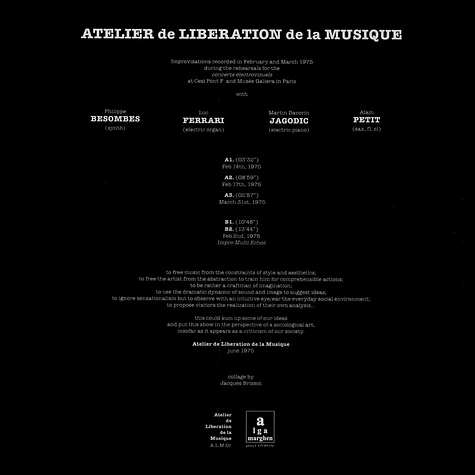 Luc Ferrari - Atelier De Liberation De La Musique