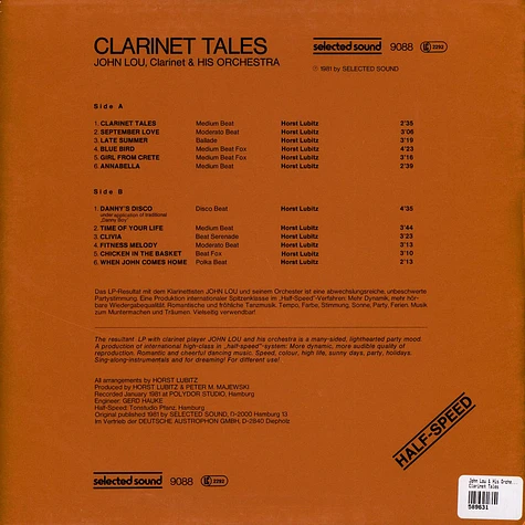 John Lou & His Orchestra - Clarinet Tales