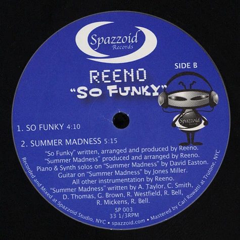 Reeno - So Funky / Summer Madness