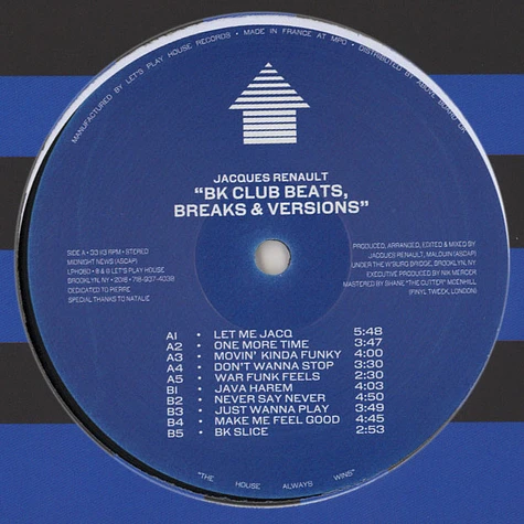 Jacques Renault - BK Club Beats, Breaks & Versions