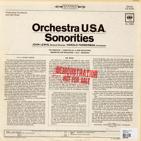 Orchestra U.S.A. - Sonorities