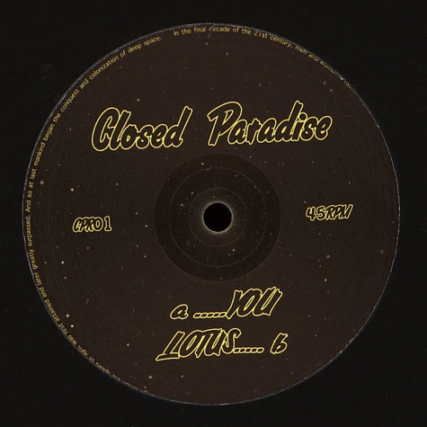 Closed Paradise - You / Lotus