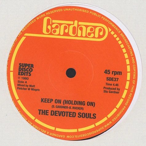 The Devoted Souls - Keep On (Holding On) / Keep On (Holding On) Kon Re-work