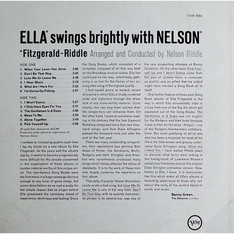 Ella Fitzgerald - Nelson Riddle - Ella Swings Brightly With Nelson