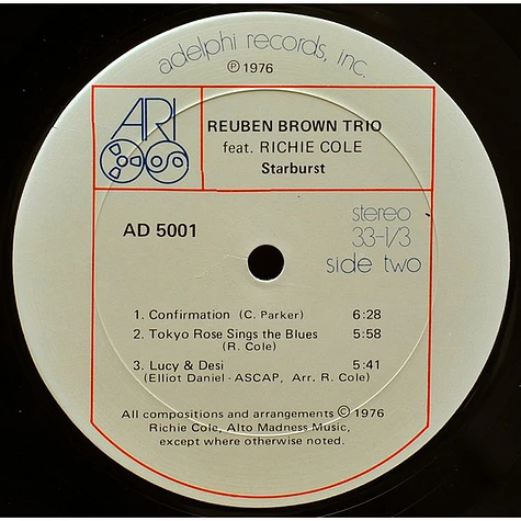 The Reuben Brown Trio Featuring Richie Cole - Starburst